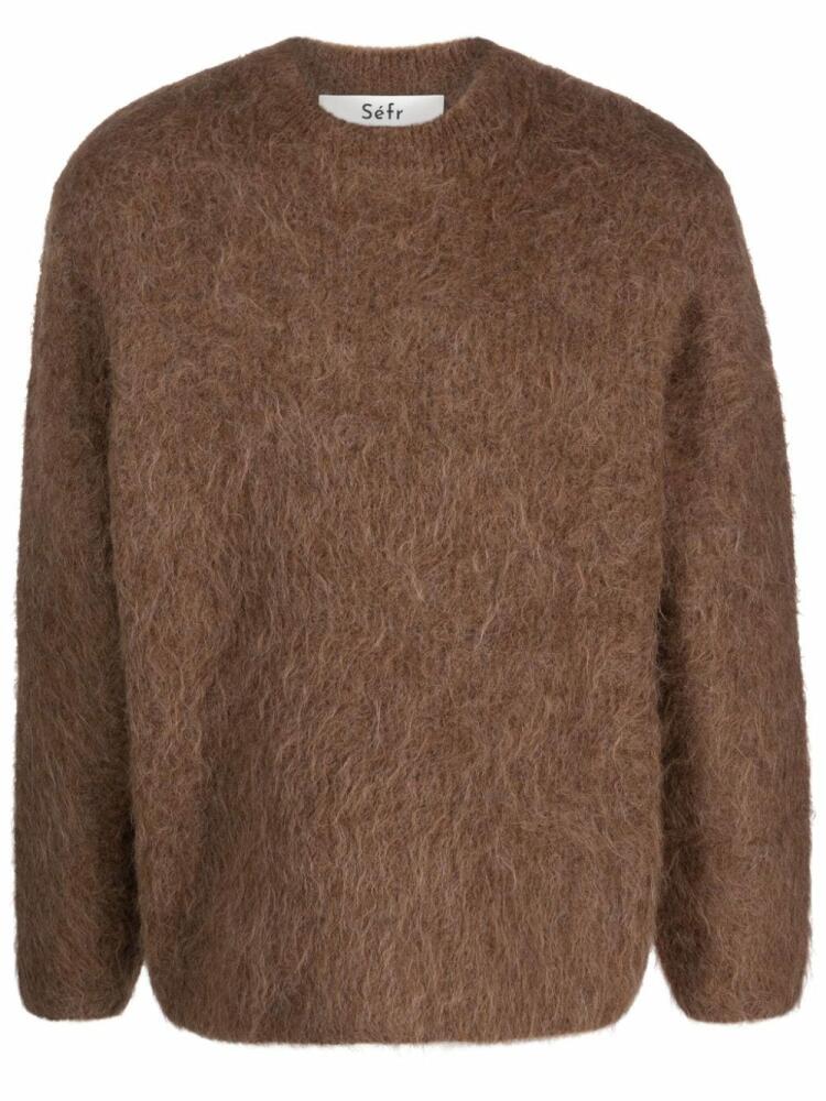 Séfr Haru brushed-effect jumper - Brown Cover