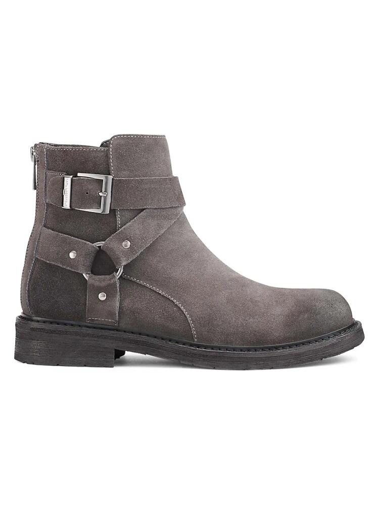 Karl Lagerfeld Paris Men's Suede Ankle Boots - Grey Cover