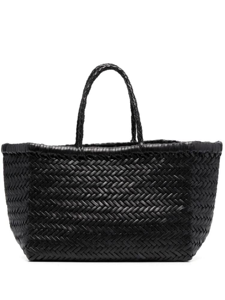 DRAGON DIFFUSION Triple Jump Small woven leather tote - Black Cover