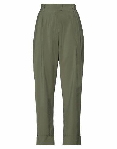 Niū Woman Pants Military green Viscose, Polyamide Cover