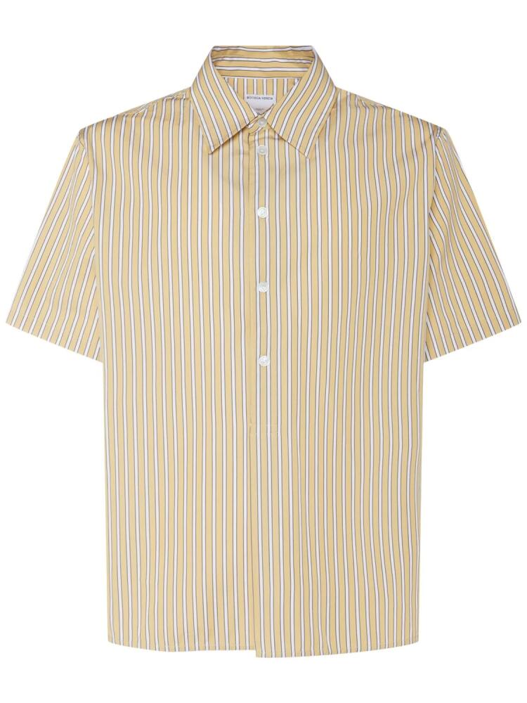 BOTTEGA VENETA Striped Cotton Poplin Shirt Cover