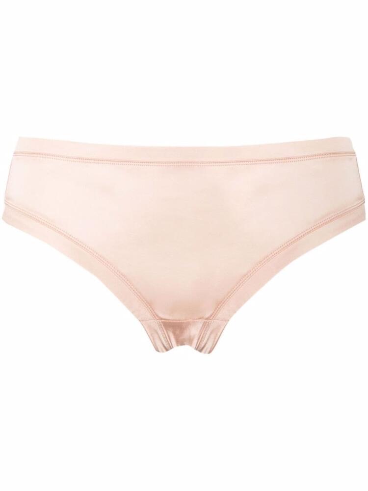 ERES Cleo tanga silk-satin briefs - Neutrals Cover