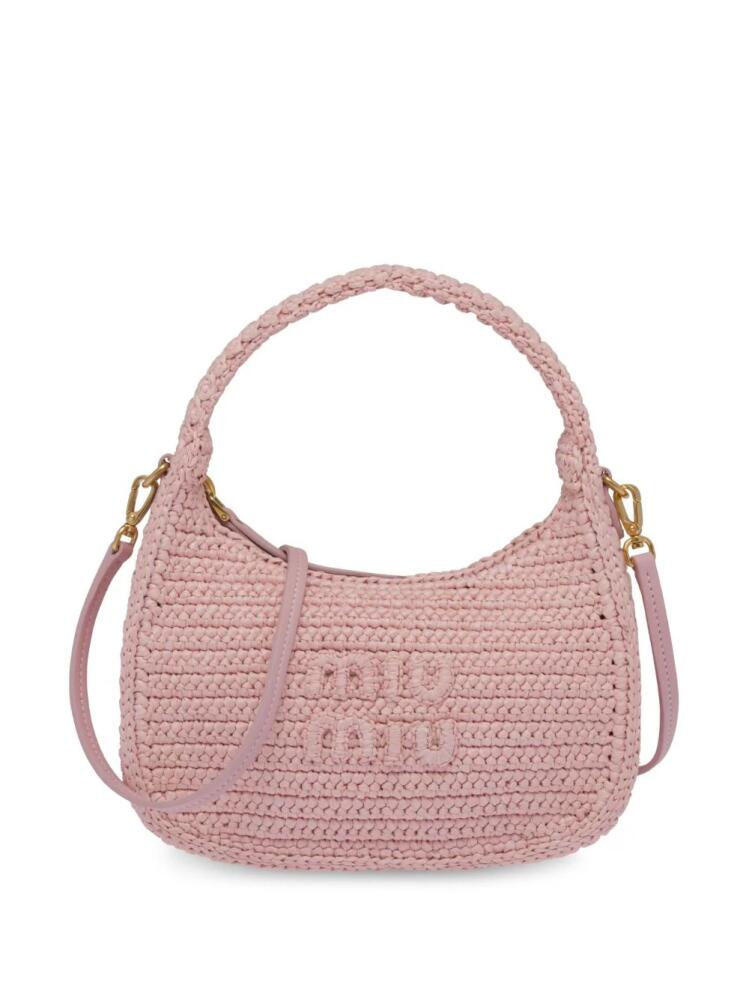 Miu Miu mini Wander crochet shoulder bag - Pink Cover