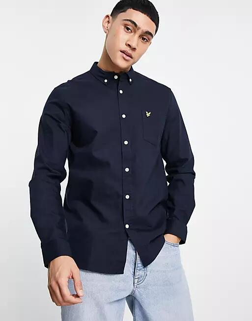 Lyle & Scott plain shirt in navy Cover