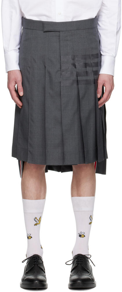 Thom Browne Gray 4-Bar Skirt Cover