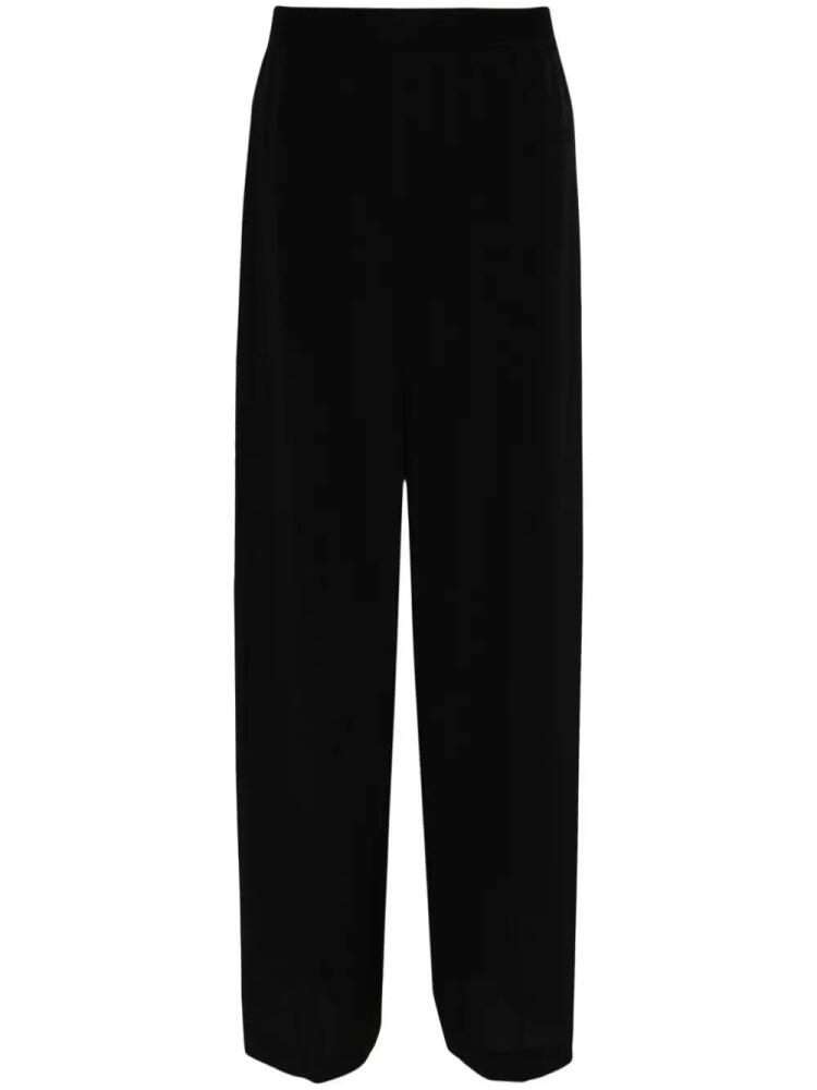 JOSEPH high-waisted silk palazzo pants - Black Cover