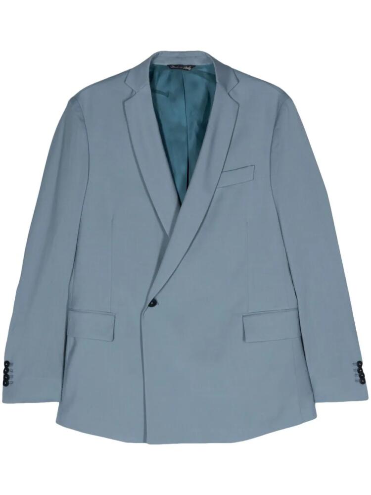 Costumein single-breasted virgin wool blazer - Blue Cover