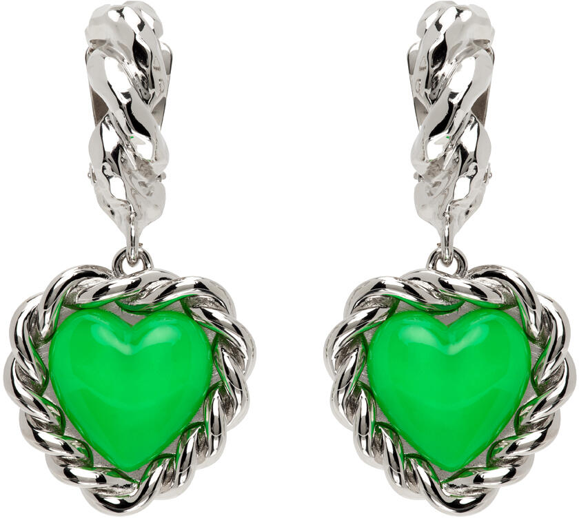 Safsafu Silver & Green Limelight Earrings Cover