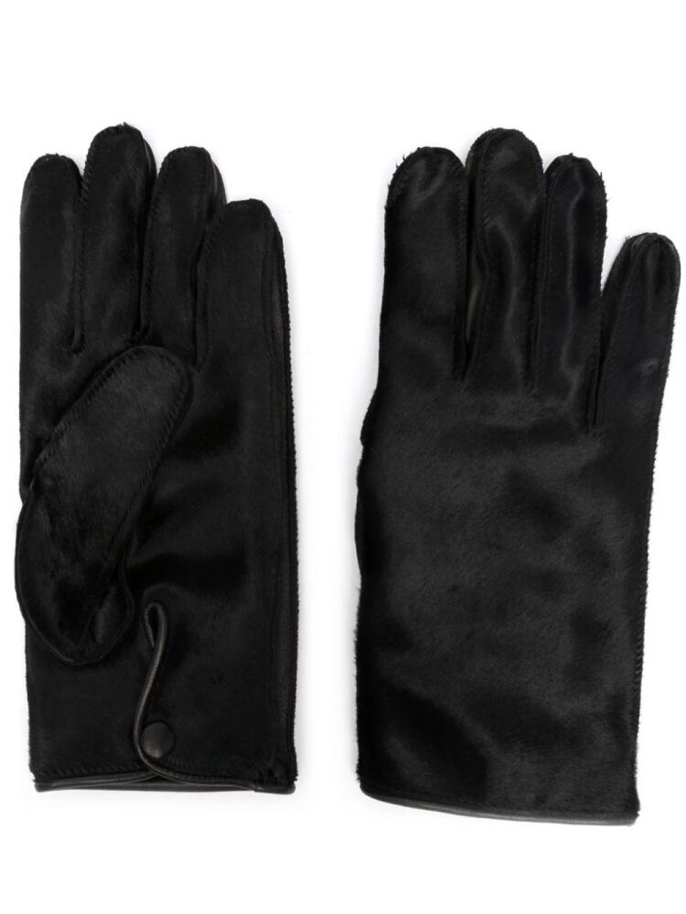 Maison Margiela four-stitch leather gloves - Black Cover