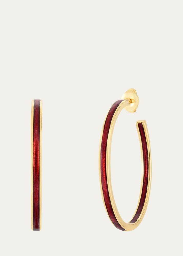 Audrey C. Jewels Enamel Hoop Earrings Cover