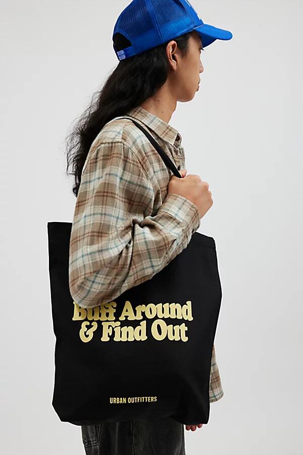 Urban Outfitters Buff Around & Find Out Tote Bag in Black Cover