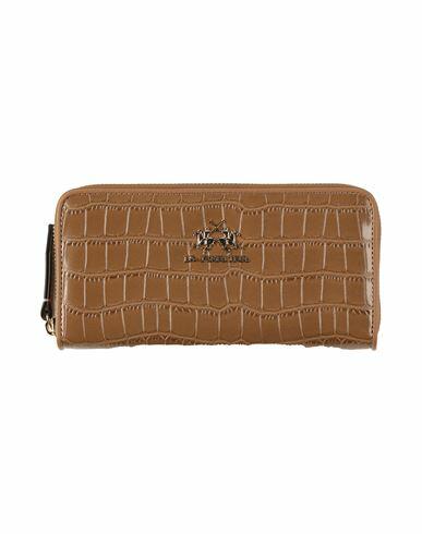 La Martina Woman Wallet Khaki Polyurethane Cover