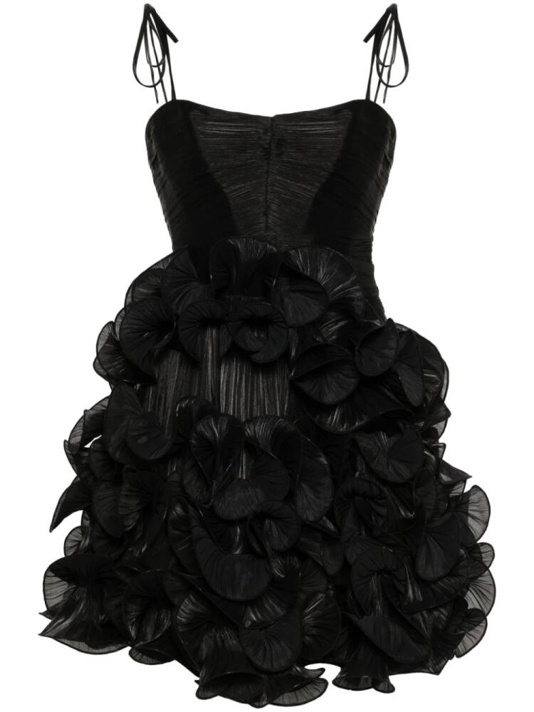 Ana Radu plissé-effect mini dress - Black Cover