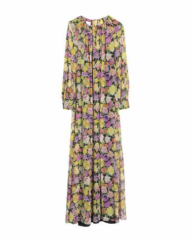 Max Mara Studio Woman Maxi dress Acid green Acetate, Silk, Polyamide Cover