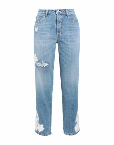 Ermanno Di Ermanno Scervino Woman Jeans Blue Cotton Cover