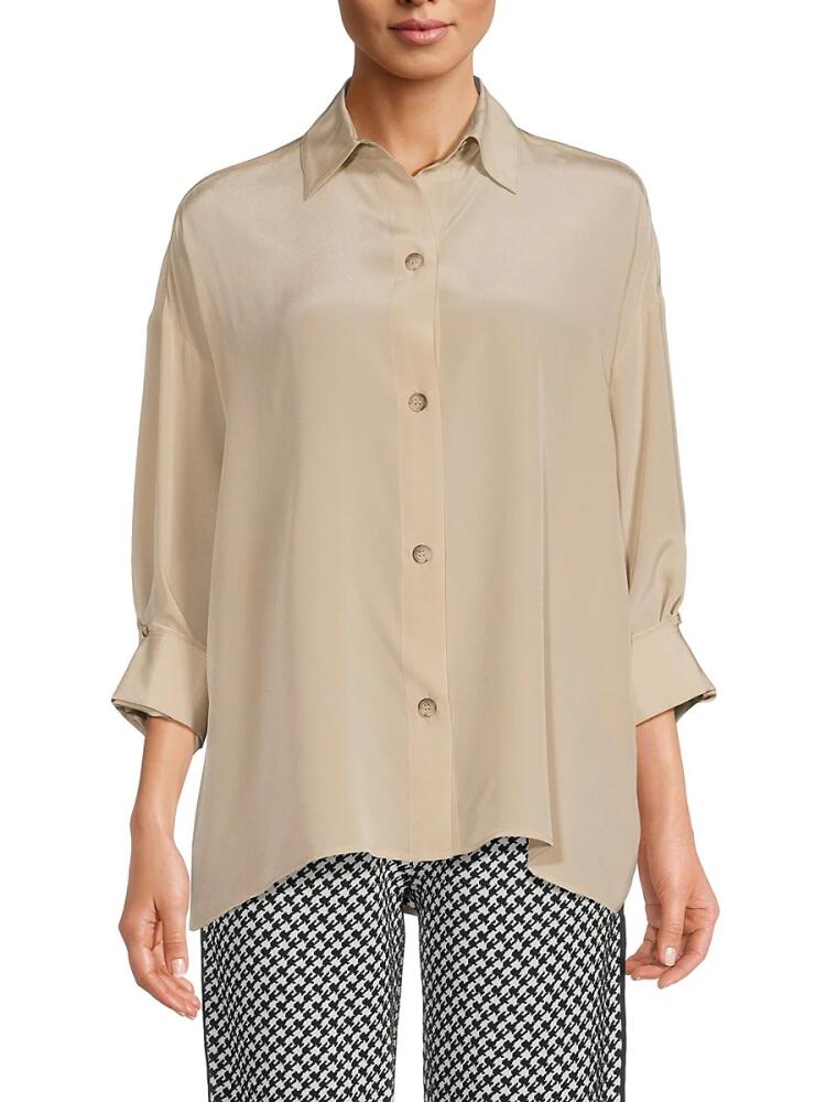 TWP Women's Silk Shirt - Champagne Cover