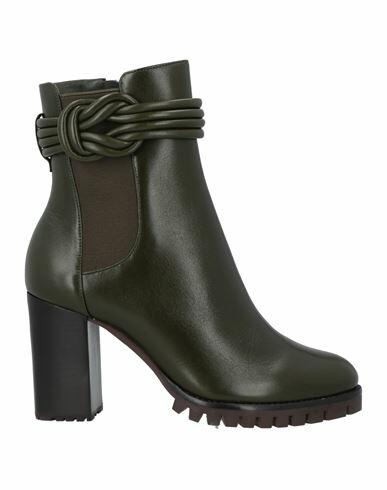 Alexandre Birman Woman Ankle boots Dark green Leather Cover