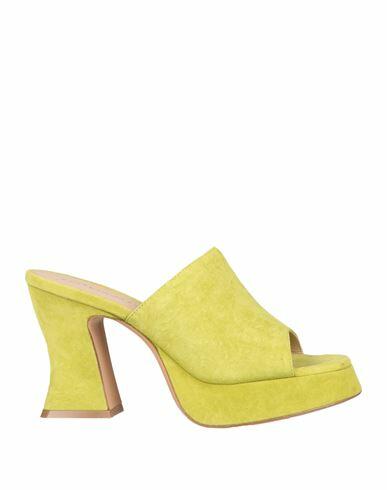 Roberto Festa Woman Sandals Light green Leather Cover