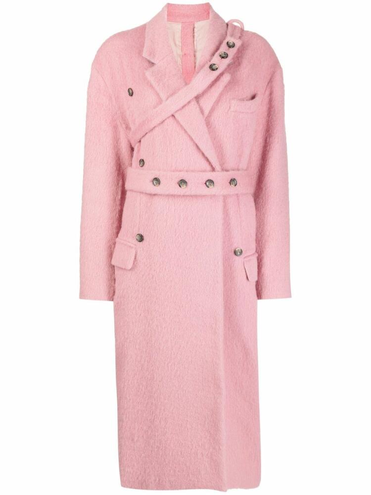 Rokh double-breasted trench coat - Pink Cover