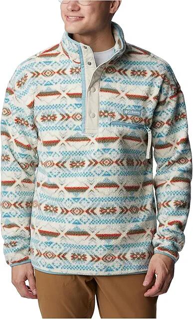 Columbia Helvetia 1/2 Snap Fleece (Stone Blue Checkered Peaks Multi) Men's Clothing Cover