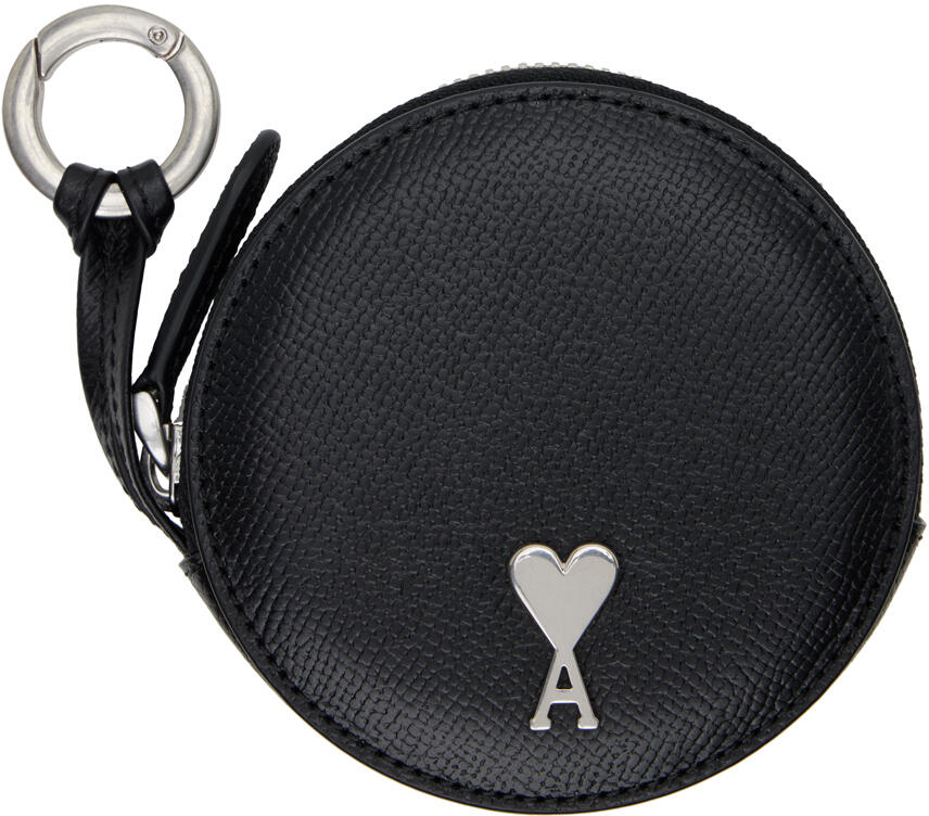 AMI Paris Black Paris Paris Round Wallet Cover