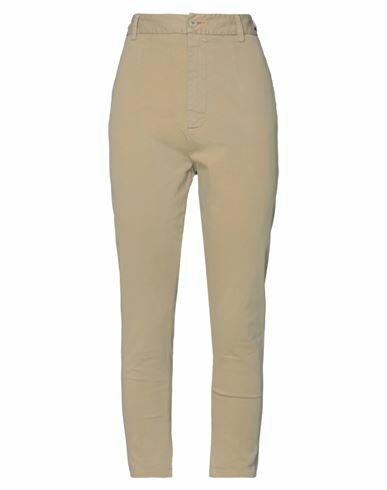 Virna Drò Woman Pants Beige Cotton, Elastane Cover