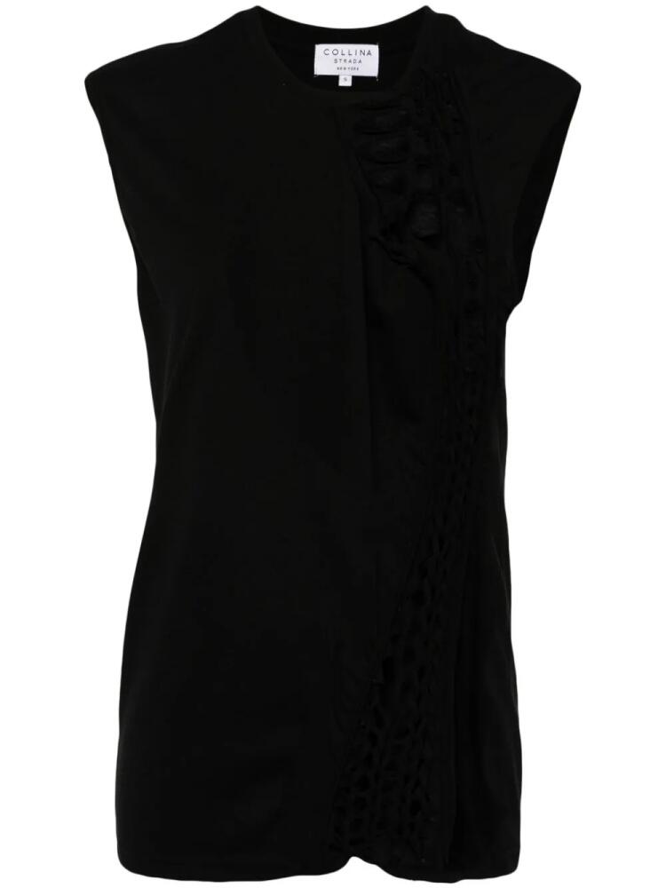 Collina Strada distressed cotton tank top - Black Cover