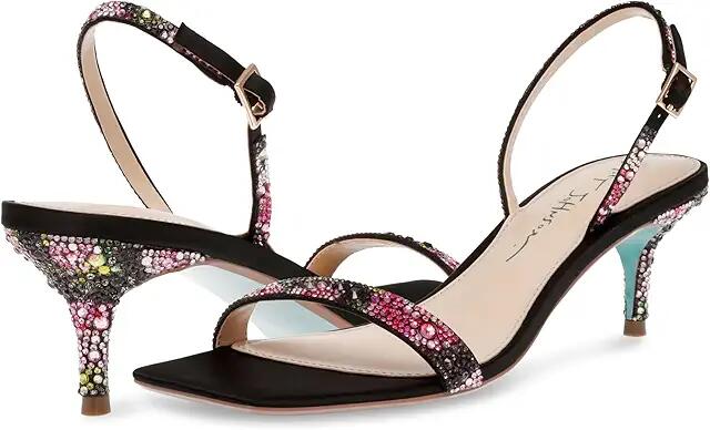 Blue by Betsey Johnson Rebel (Black/Pink Floral) Women's 1-2 inch heel Shoes Cover