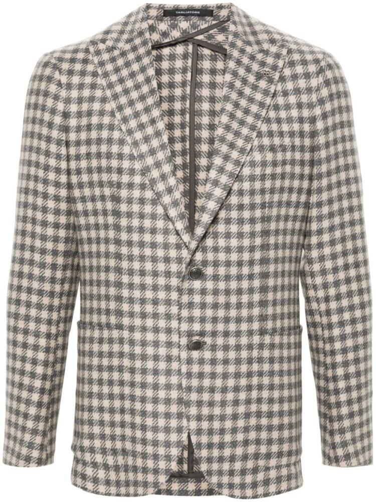 Tagliatore houndstooth-pattern single-breast blazer - Grey Cover