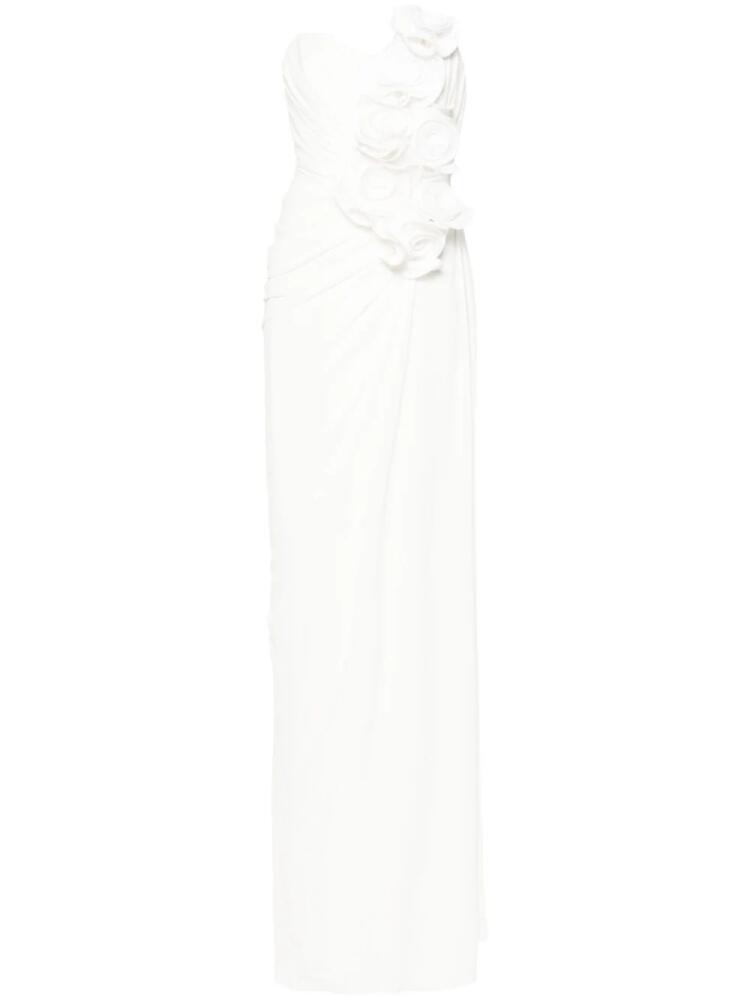 Ana Radu floral-appliqué maxi dress - White Cover