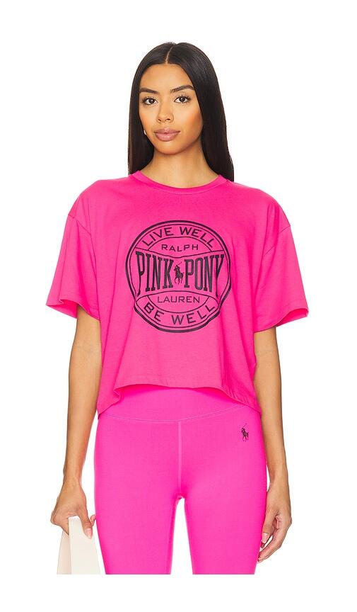 Polo Ralph Lauren Short Sleeve Crop Tee in Pink Cover