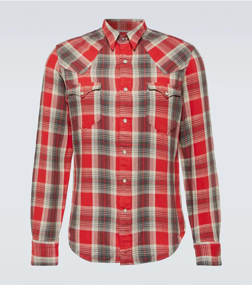 RRL Buffalo West checked cotton twill shirt Cover