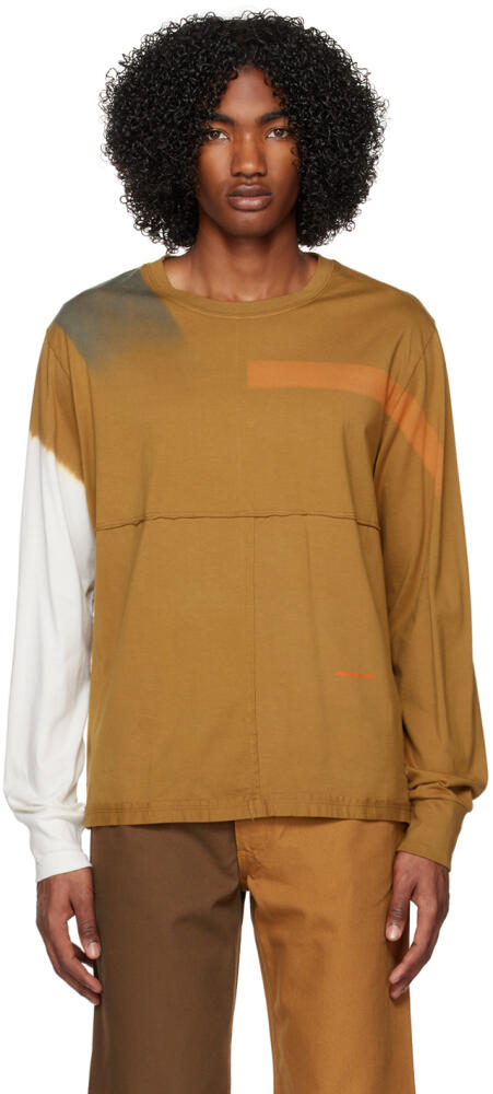 Eckhaus Latta Tan Lapped Long Sleeve T-Shirt Cover