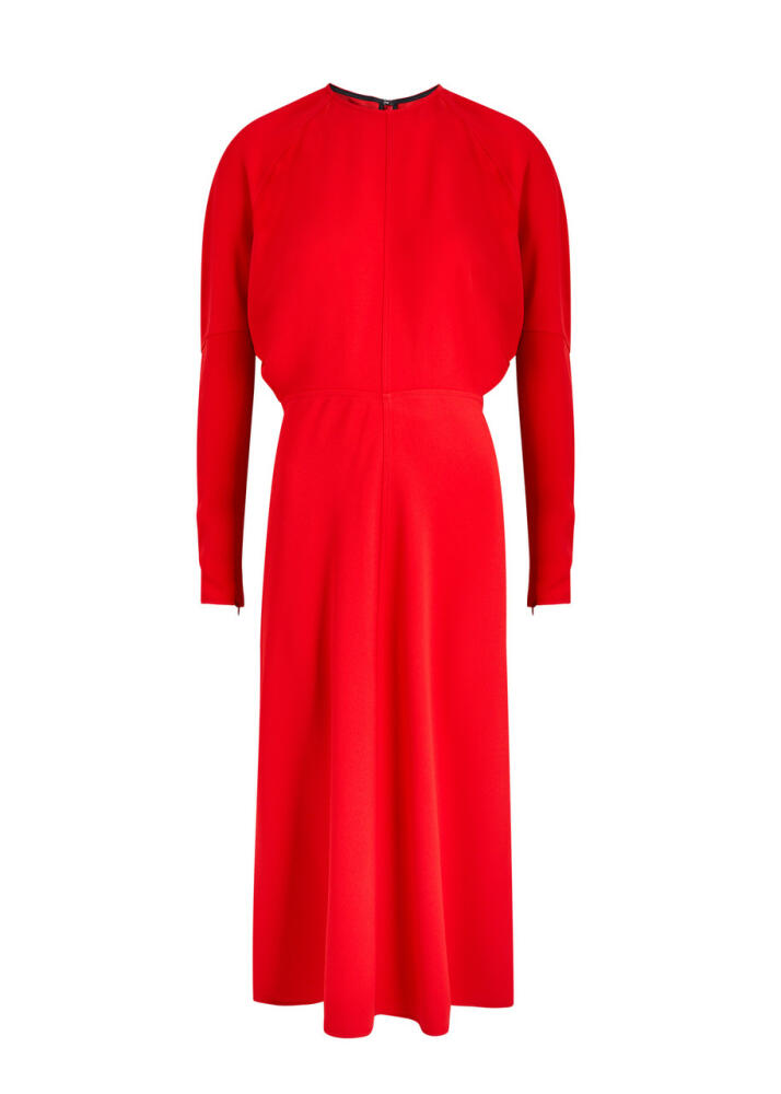 Victoria Beckham Panelled Midi Dress - Red Cover