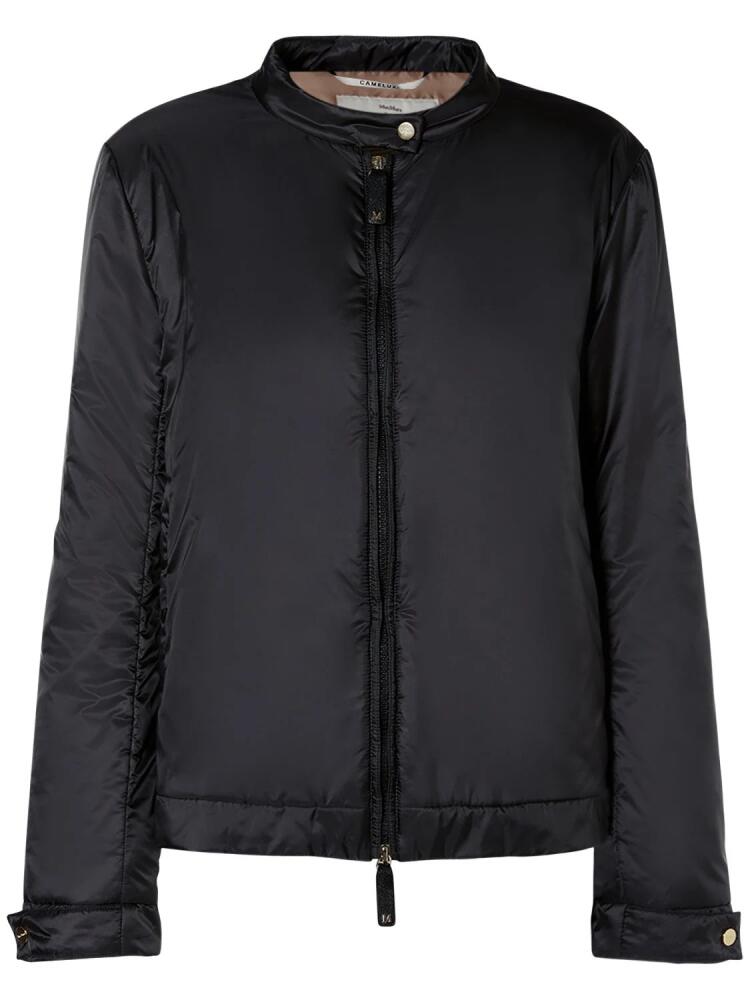 MAX MARA Greenba Tech Bomber Jacket W/ Zip Cover