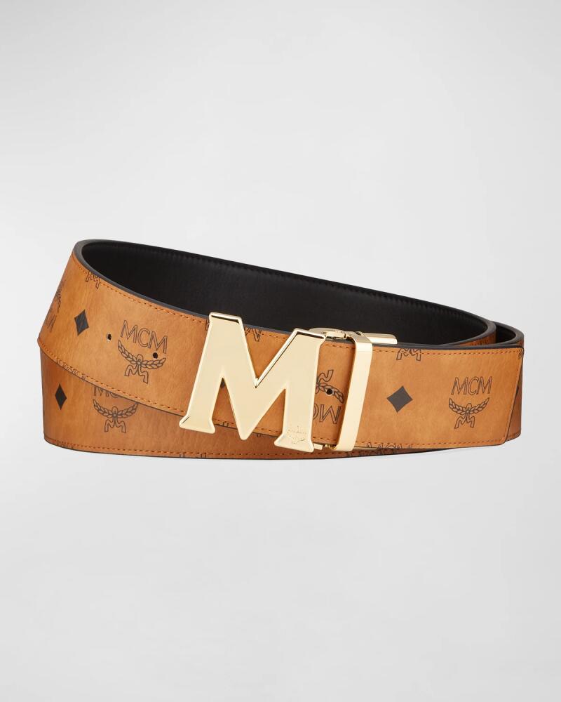 MCM Men's Claus Monogram Reversible Belt Cover