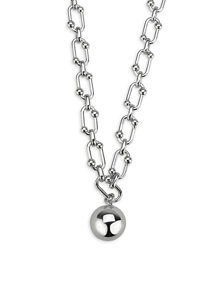 SAVIENE Women's Imitation Rhodium Plated Ball Chain Necklace Cover