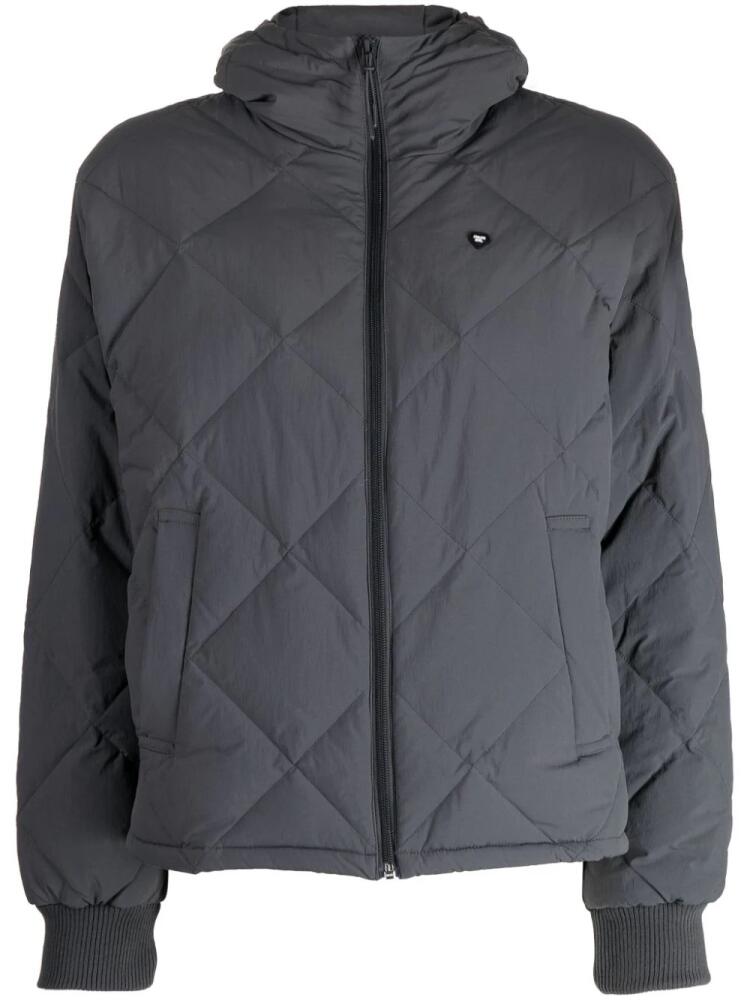 CHOCOOLATE logo-appliqué quilted padded jacket - Grey Cover