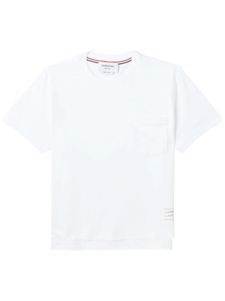 Thom Browne RWB tab cotton T-shirt - White Cover