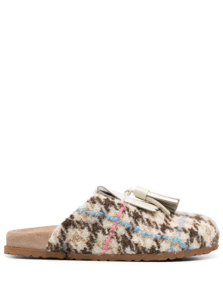 MSGM tassel-embellished leather slides - Neutrals Cover