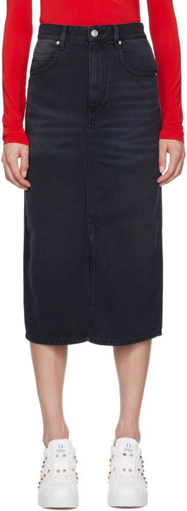 Isabel Marant Gray Tilauria Denim Midi Skirt Cover