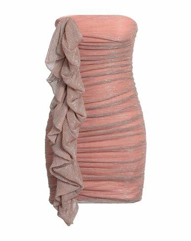 Gaëlle Paris Woman Mini dress Light brown Polyester Cover