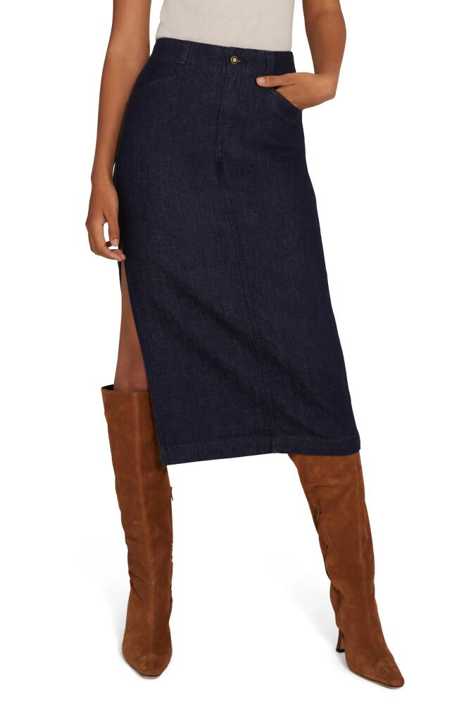 Favorite Daughter The Misha Slit Denim Midi Skirt in Flores Cover