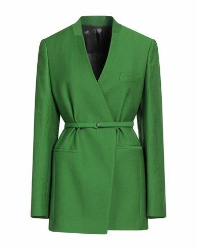 Christian Wijnants Woman Blazer Green Viscose, Polyamide, Virgin Wool Cover