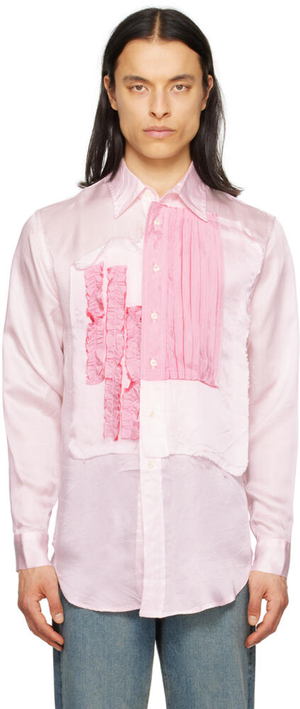 Edward Cuming Pink Process Collage Shirt Cover