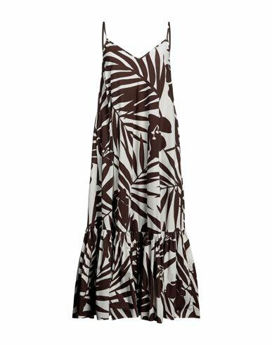 Jucca Woman Maxi dress Dark brown Cotton Cover