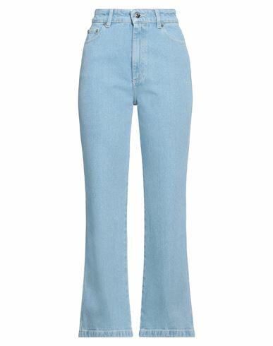 Nanushka Woman Jeans Blue Organic cotton Cover