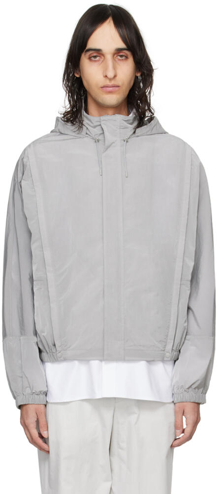 Solid Homme Gray Paneled Jacket Cover