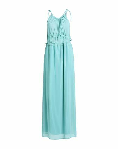 Marc Ellis Woman Maxi dress Turquoise Polyester, Elastane Cover