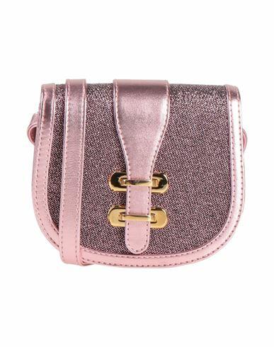 Alberta Ferretti Woman Cross-body bag Pink Leather, Textile fibers Cover